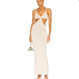 Cult Gaia Serita Cutout Knit Maxi Dress - Off White - M